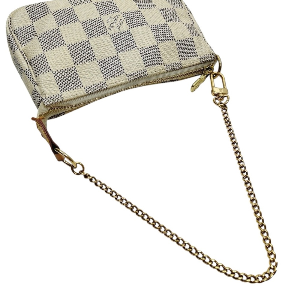 Louis Vuitton LV Damier Azur Pochette with Original Chain EUC - Picture 6 of 9